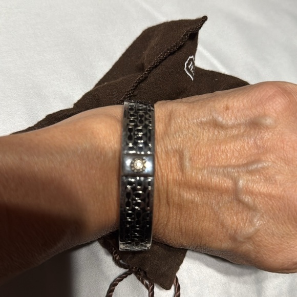 Coach Wide Silver Tone Bangle Bracelet - Picture 5 of 5